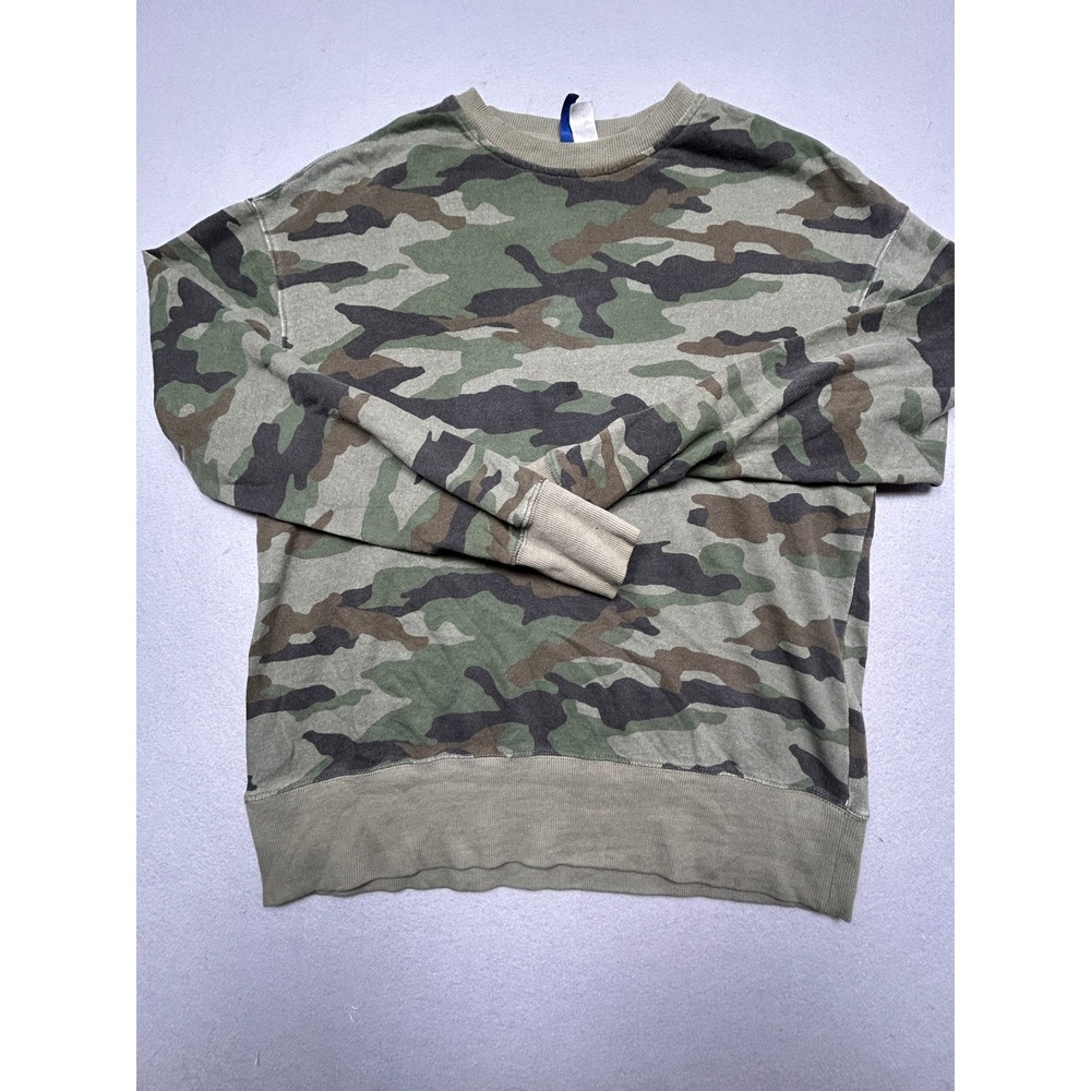 H&M Divided Sweatshirt French Terry Camouflage Green Small Mens